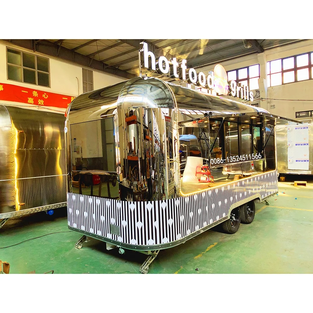 Mobile Kitchen Van Fast Food Trailer Mobile Tacos Truck Coffee Carts Restaurant Food Truck