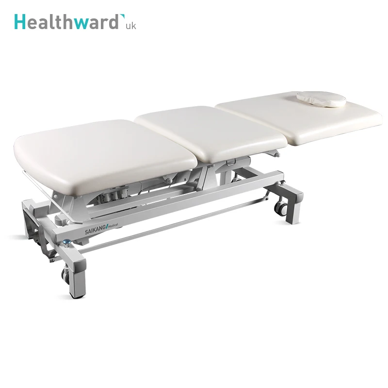 X27 Healthward Hospital Clinic 3 Function Exam Bed Stainless Steel Adjustable Electric Medical Patient Examination Table
