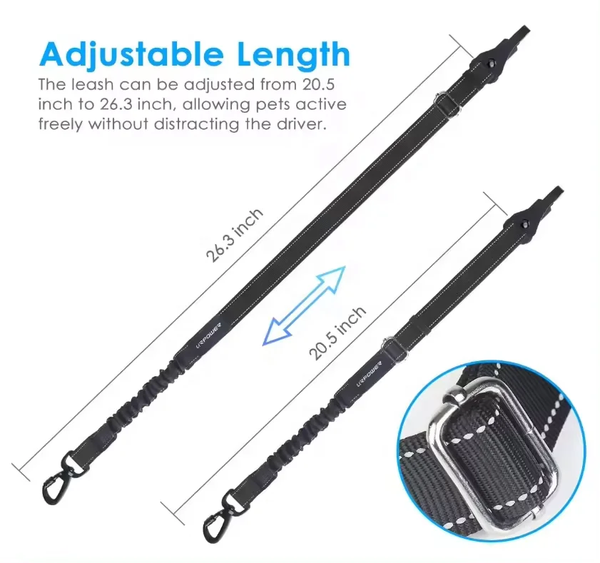 Dog Seat belt 3 in 1 with Adjustable Elastic Durable Nylon Pet Dog Cat Seat Belt Safe Leads Vehicle Seat belt Harness