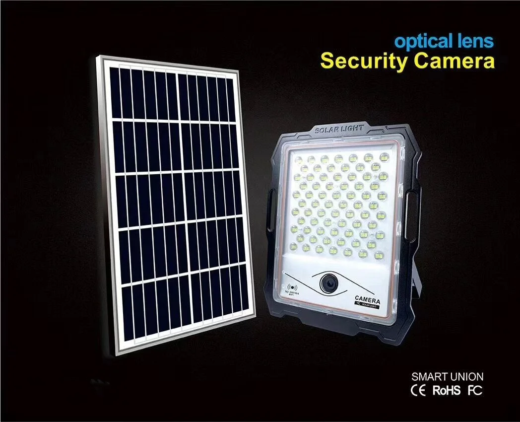 Многопользовательское умное управление IP67 светодиодная SMD 1080P Камера Безопасности радар Датчик Солнечный 100 Вт прожектор