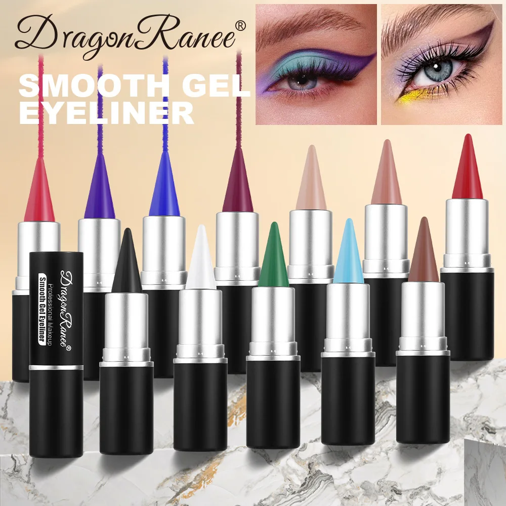 Vendor Wholesale White Black Private Label Graphic Eye Liner Colorful Long Lasting Color Makeup Gel Eyeliner