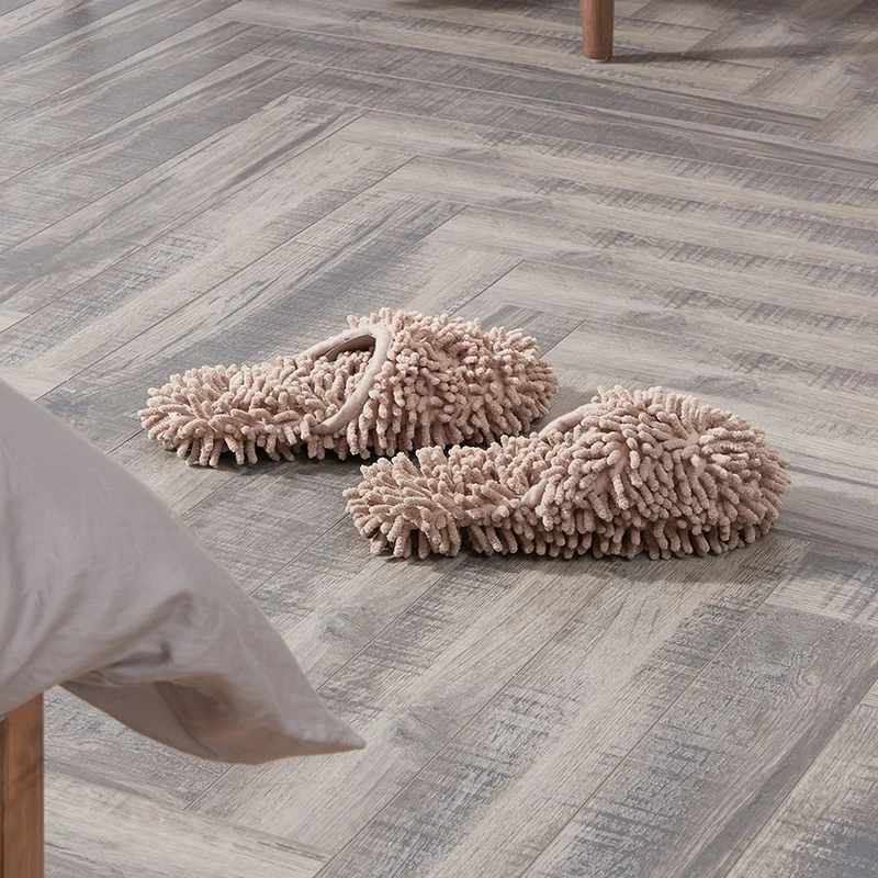 Microfiber Floor Dusting Slippers For Women Mop Shoes Comfort Soft Washable Cleaning Slippers Chenille House Slippers For Indoor