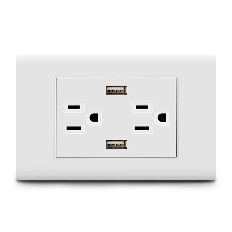 Лидер продаж, американская стандартная розетка usb-зарядного устройства TR 125V 2.1A, двойная розетка usb-разъема