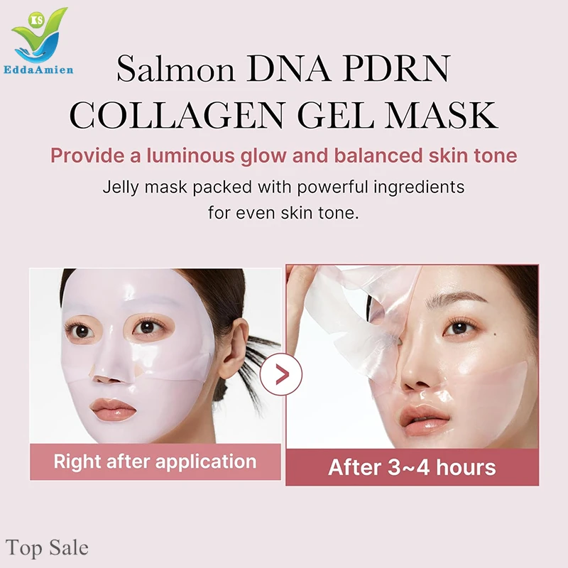 Pdrn collagen gel mask Custom logo Bio-Collagen mask Real Deep Hydration Pore Hydrogel Overnight glass skin face sheet mask