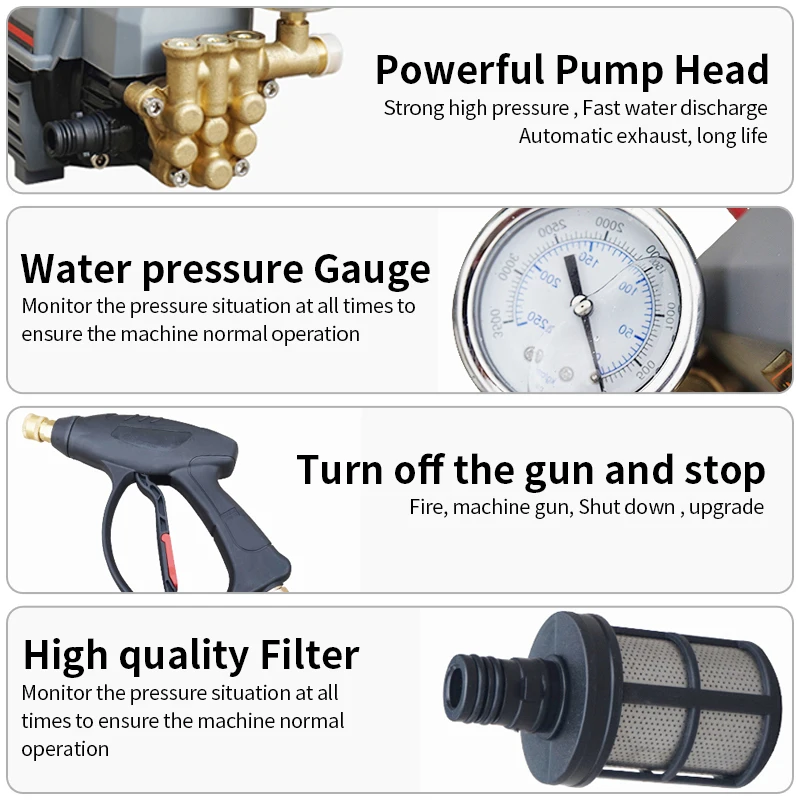Car Washer Pump water pump high pressure foam cannon car washing machine car clean accessories