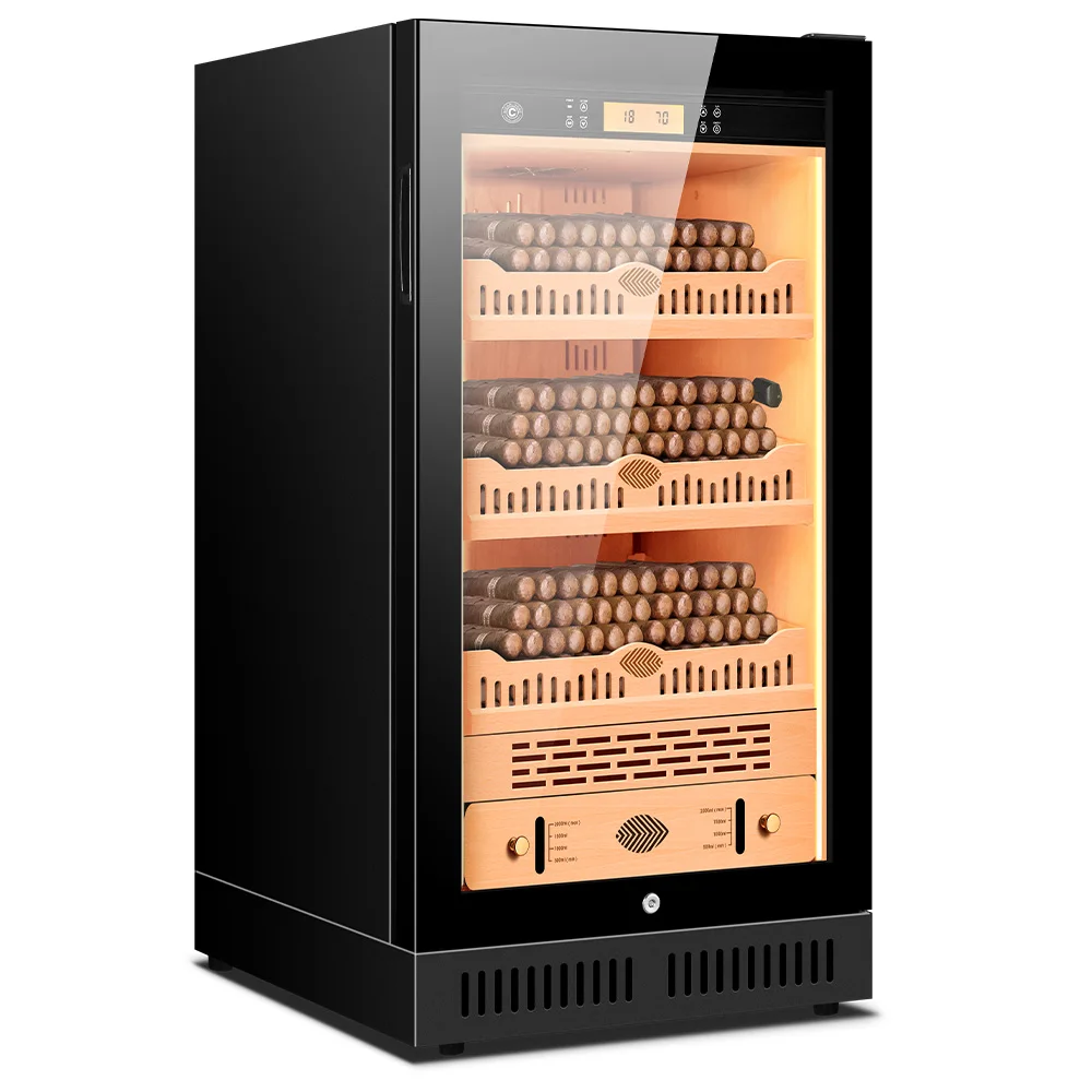 CL-22C CIGARLOONG Professional Electric Display Cigars For Sale Cedar Wood Electric Cigar Cabinet Compressor Wall Cigar Humidors