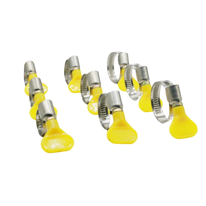 Adjustable Stainless Steel Spring Tube Clamp Fastening Flexible Clip Hose Clamps With Butterfly Screw