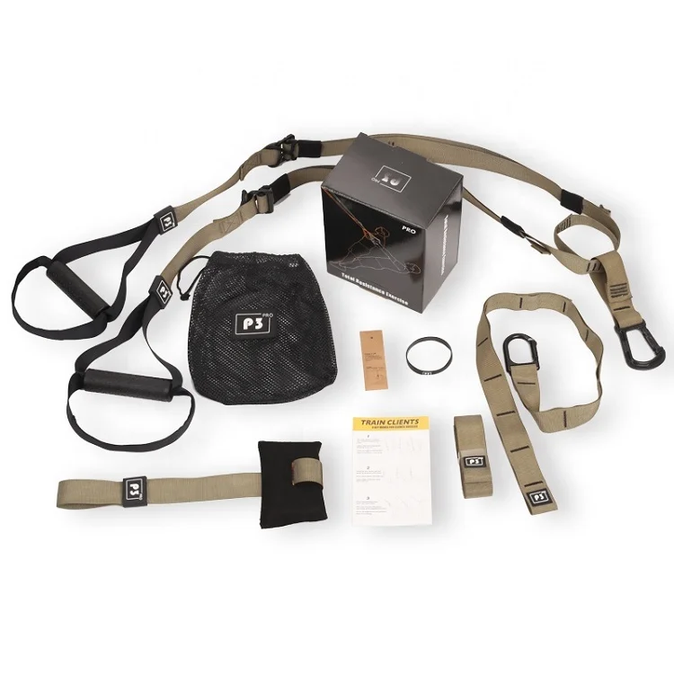 High Quality Nylon Multifunction Home Gym Durable Sling Trainer Strength Fitness P3 Suspension Trainer Straps