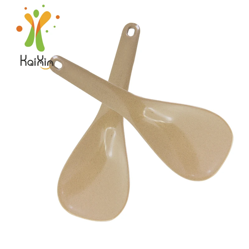 Biodegradable 100% rice husk Easy To Clean small  Handle rice function ladle Soup Cooking Deep Spoon Ladle