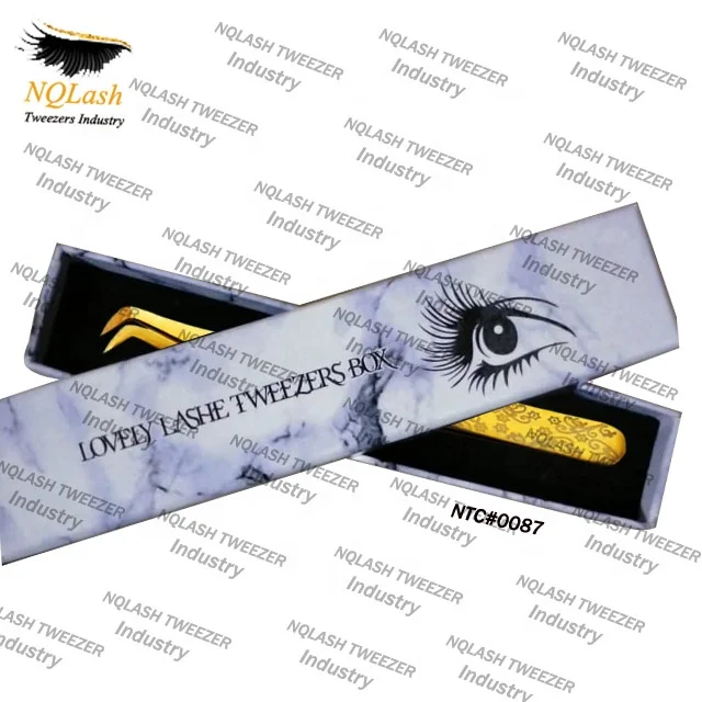 High Quality Lashes Print Box Packing For  Eyelash Extension Tweezers From NQLASH Tweezers