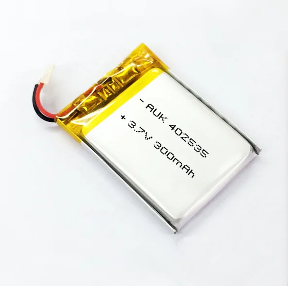 AUK Li ion Polymer Battery 3.7v 300mAh 300824 523028 552226 601537 621733 Small Lipo Batteries