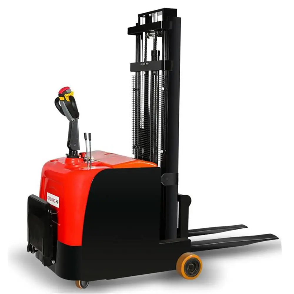 0.75T Small Forklift Electric Stacker Electric Forklift Hydraulic Handling Lift Pile High Car Without Leg Balance Weight Type