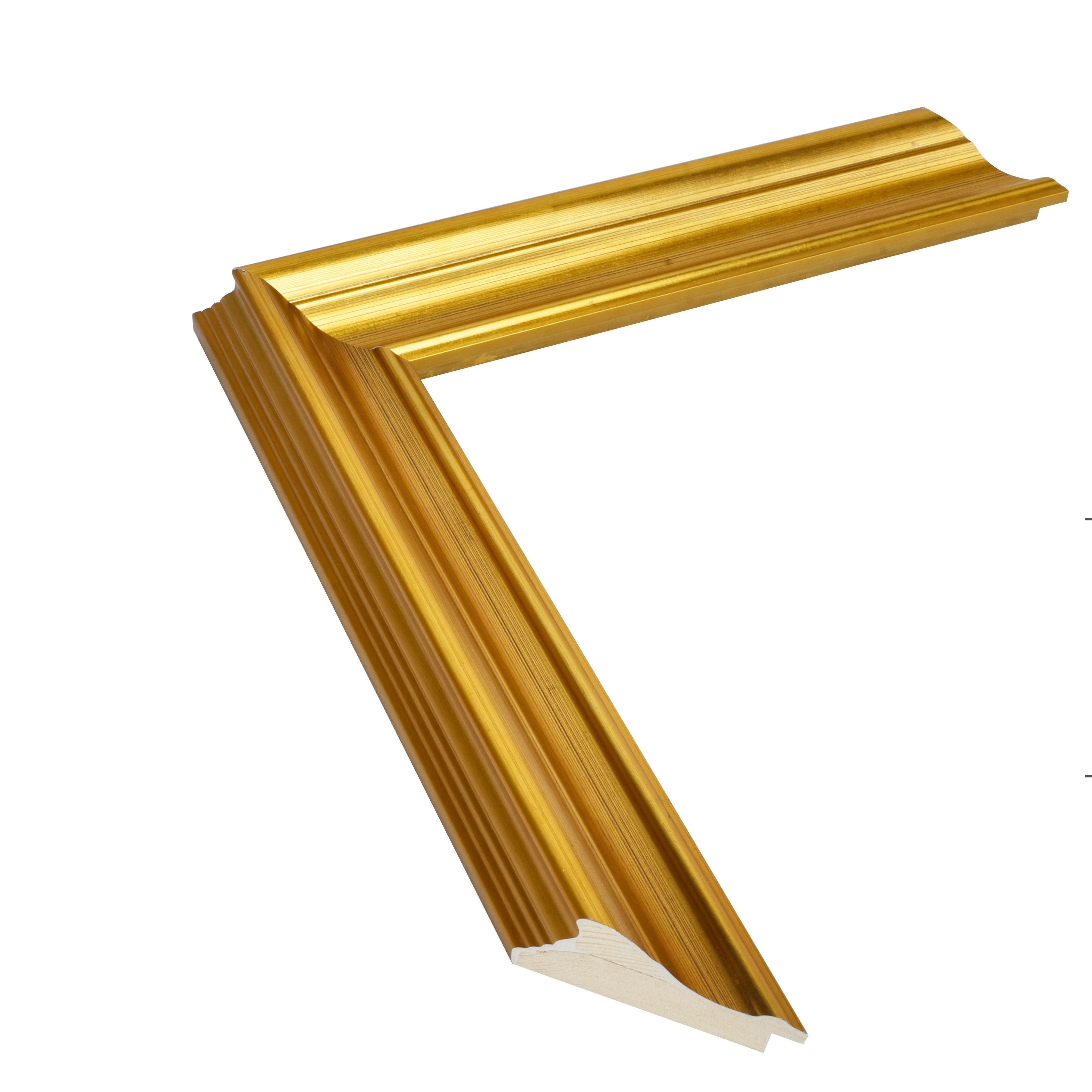 6cm Width Profile 6236 Gold Wide Edge Classical Carving Picture Painting Solid Pine Wood Profile Frame with Size 40x50cm