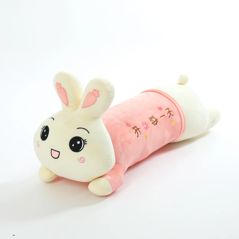OEM ODM Cute Little Rabbit Custom Anime Plush Long Throw Pillow Plush Toy Stuffed Animals Toys Pillow