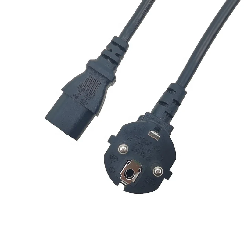 European Standard AC Supply Cord  CEE7 Europe Plug to IEC320 C13 EU Power cord for PC Computer PDU