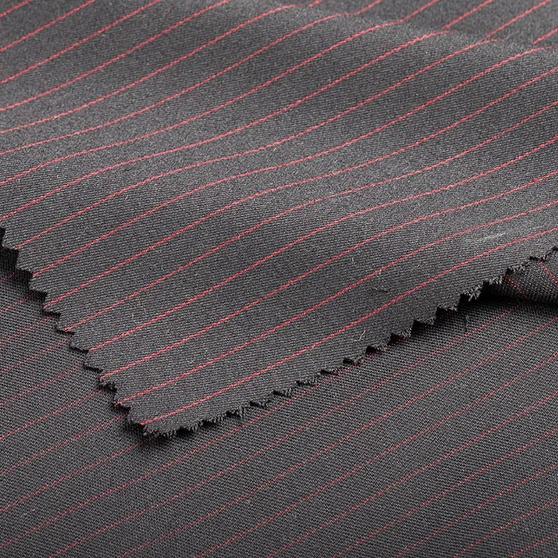 Italian Uk England Merino Premium Custom Stripe Twill Polyester Cashmere Worsted Wool Suiting Fabric For Men Ladies Suit Fabric