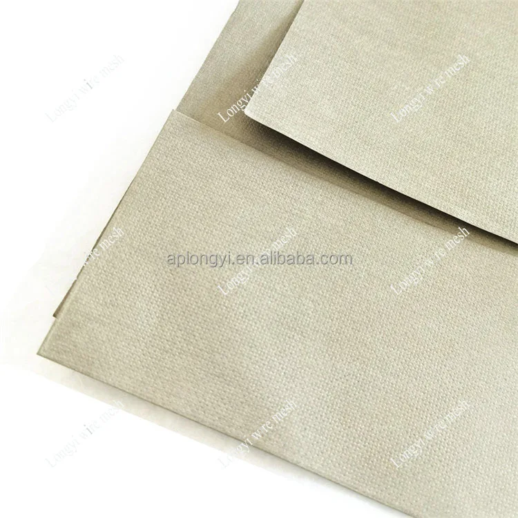 hydrogen fuel cell 0.5mm 50-60% porosity 300x300mm size sintered fiber titanium felt