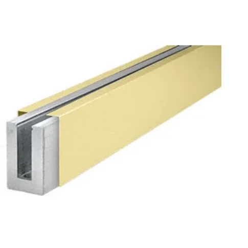 C rl aluminum railing glass u channel  base