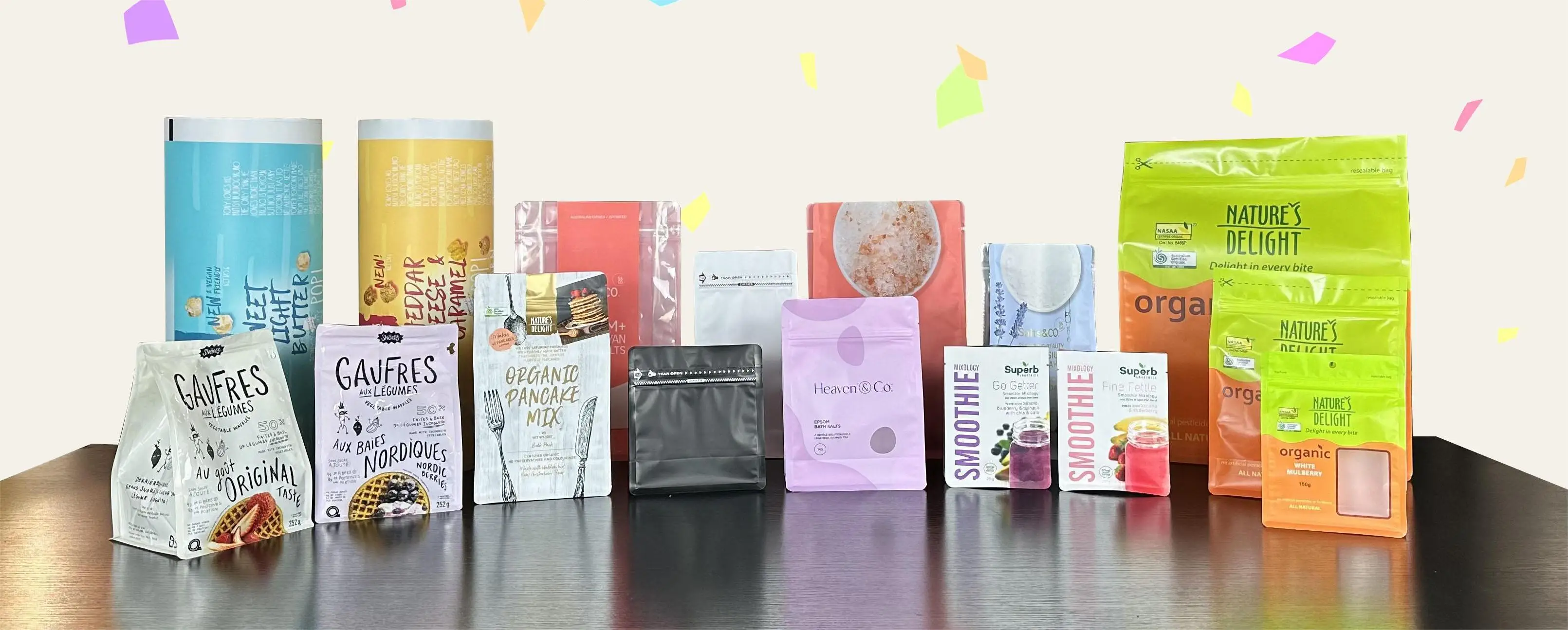 Manufacturer custom gravure printing multifunctional sealed plastic bags for food packaging