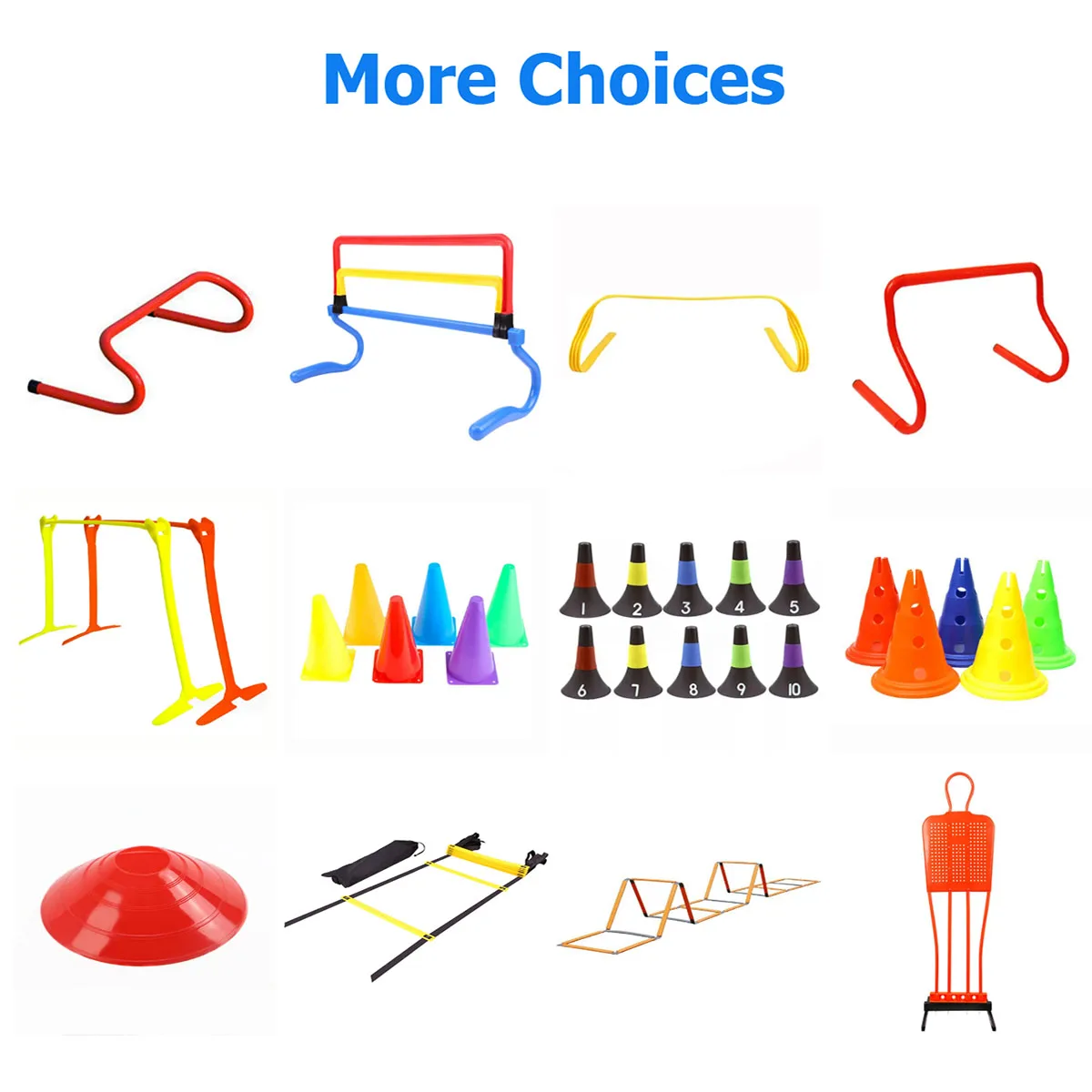 High Quality PVC A Variety Of Height Soccer Training Folding Speed Hurdle Adjustable-Height Track And Field Workout Hurdles