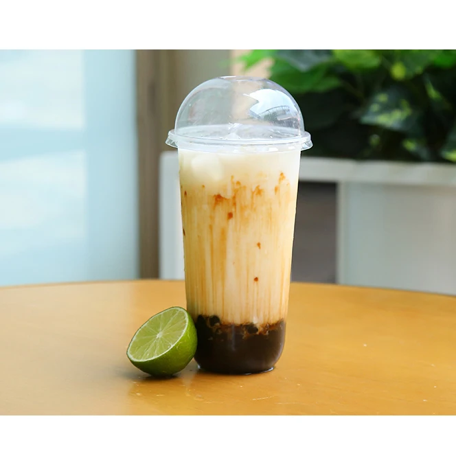 Custom food grade plastic disposable cups milk tea plastic cups
