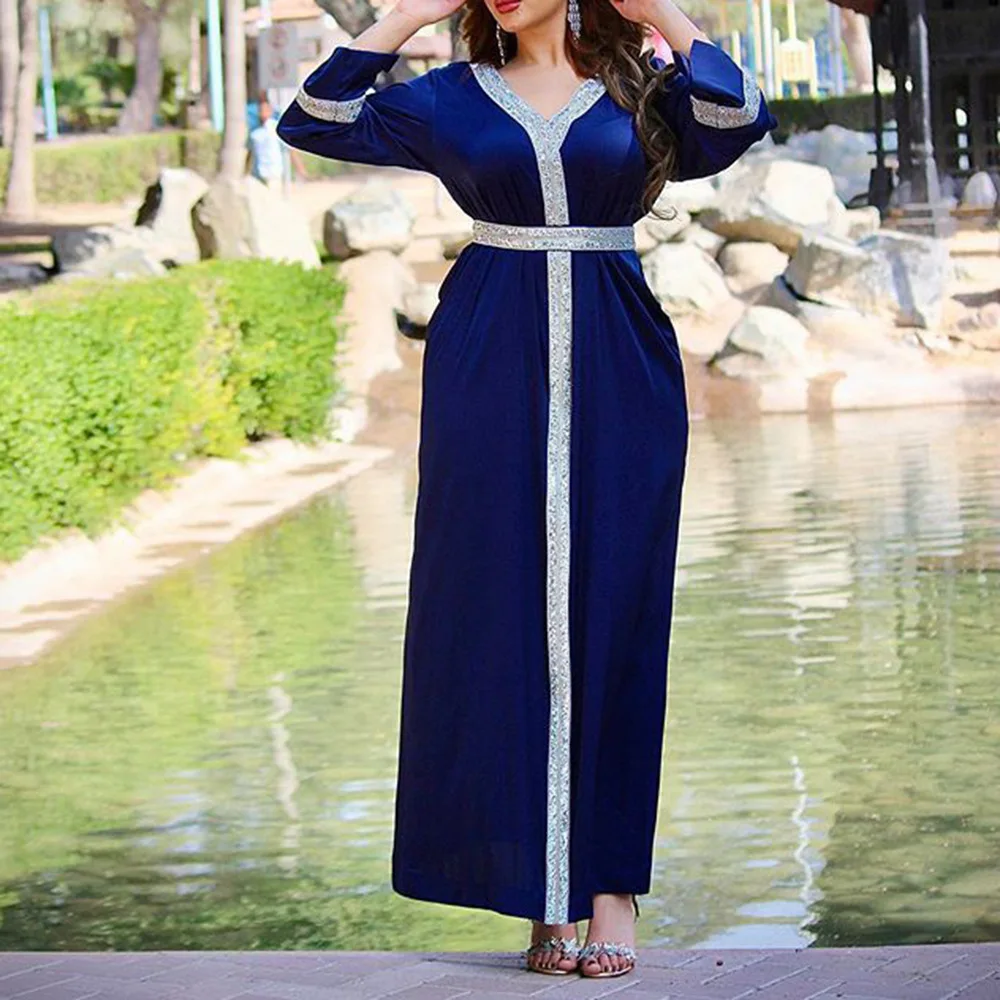 Customize New Style fashion luxe custom turkey Women Evening Dresses Muslim abaya dubai 2021