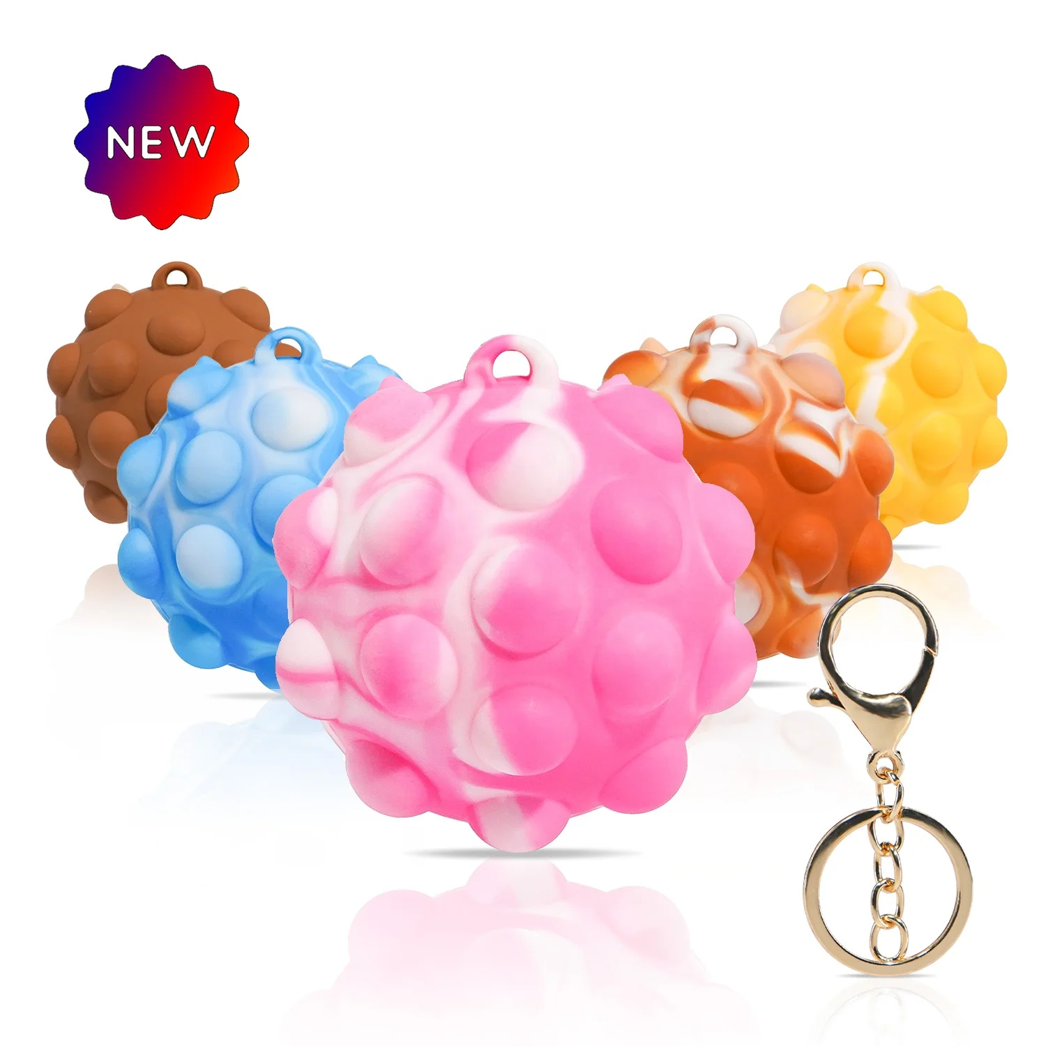 D1 Hot Sale Cube 3d Fidget Ball Toy Silicagel Push It Poppings Its Ball For Kids Toy
