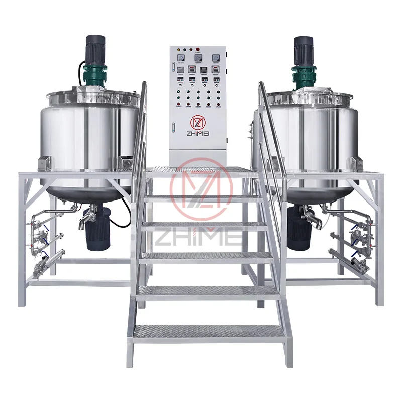 ZHIMEI Liquid Detergent Machine Shampoo Lotion Shampoo Liquid Soap Making Machine Agitator Mixer Stirring Blending Tank Mixer