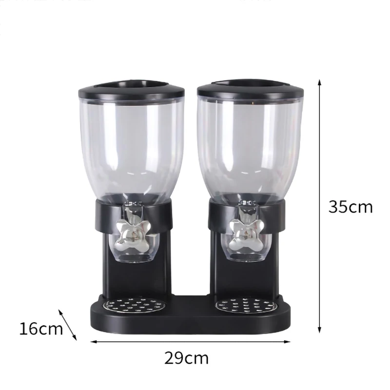 Home Breakfast Airtight Single Plastic Hotel Countertop Automatic Triple Double Dry Food Cereal Dispenser Containers