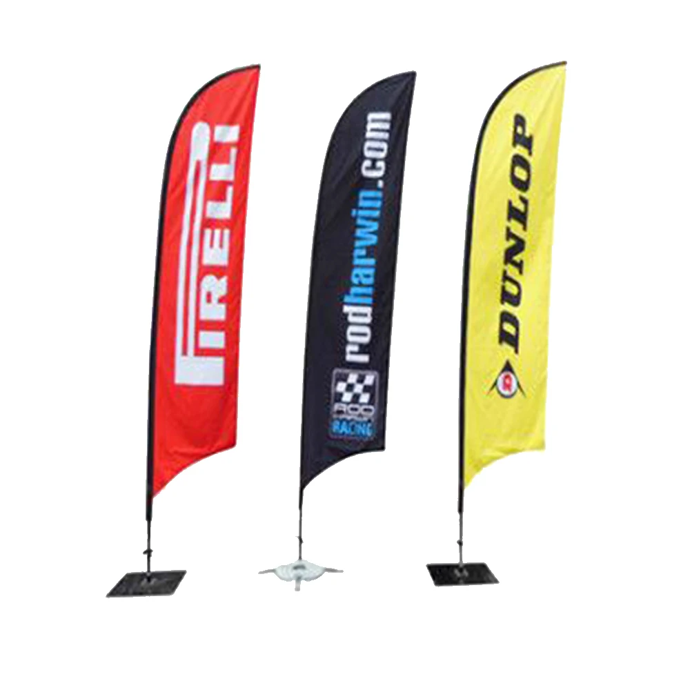 2024 Hot Sale Bow Flag Custom Knife Flag Banner Double Sided Printing Blade  Feather Flag for Promotional Event
