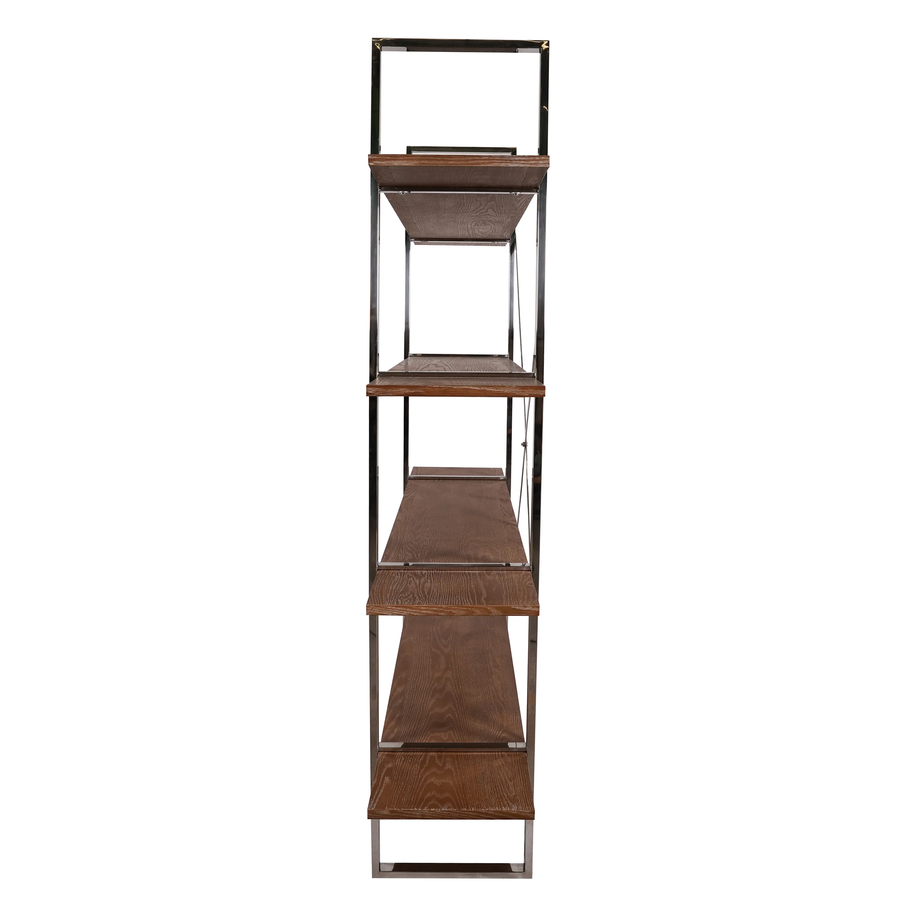 2023 Multi-Functional Modern Simple Creative Fashion Nordic Oak Wood Stainless steel Shelf