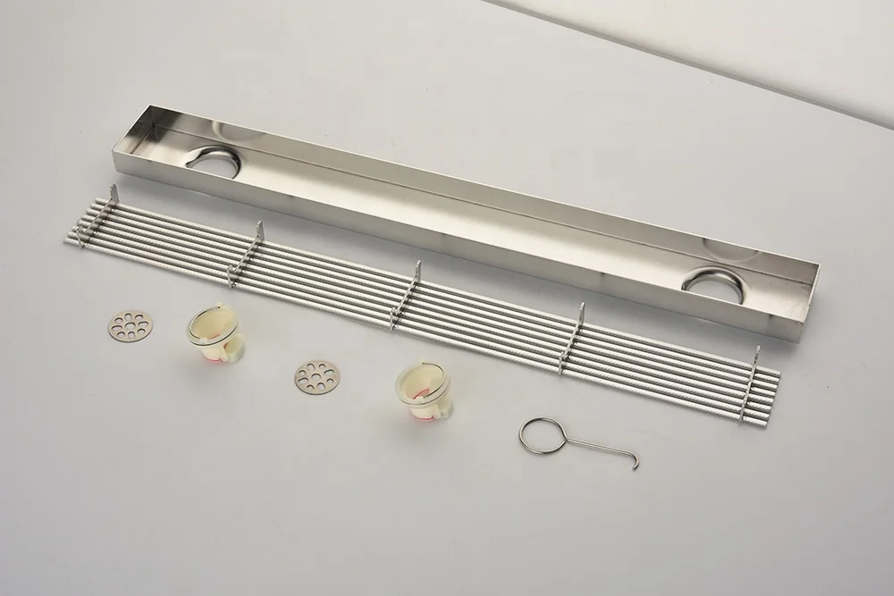 All copper straight shower waste gate shower drainer floor drain hair pump with square hole cover grille, suitable for bathrooms