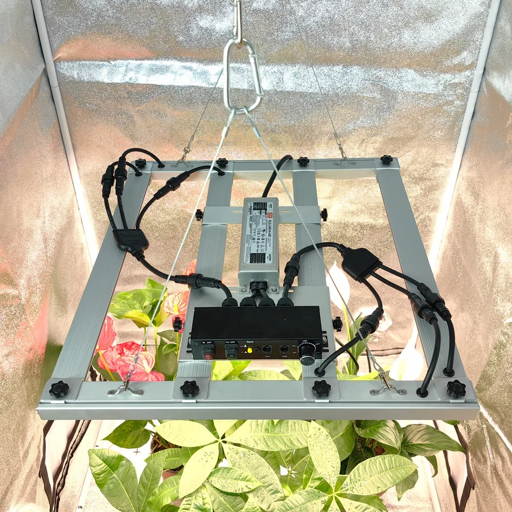 4-sided emitting light led grow lamp 240W samsung lm301h evo lm281b diodes uv ir plant light for indoor crop growth