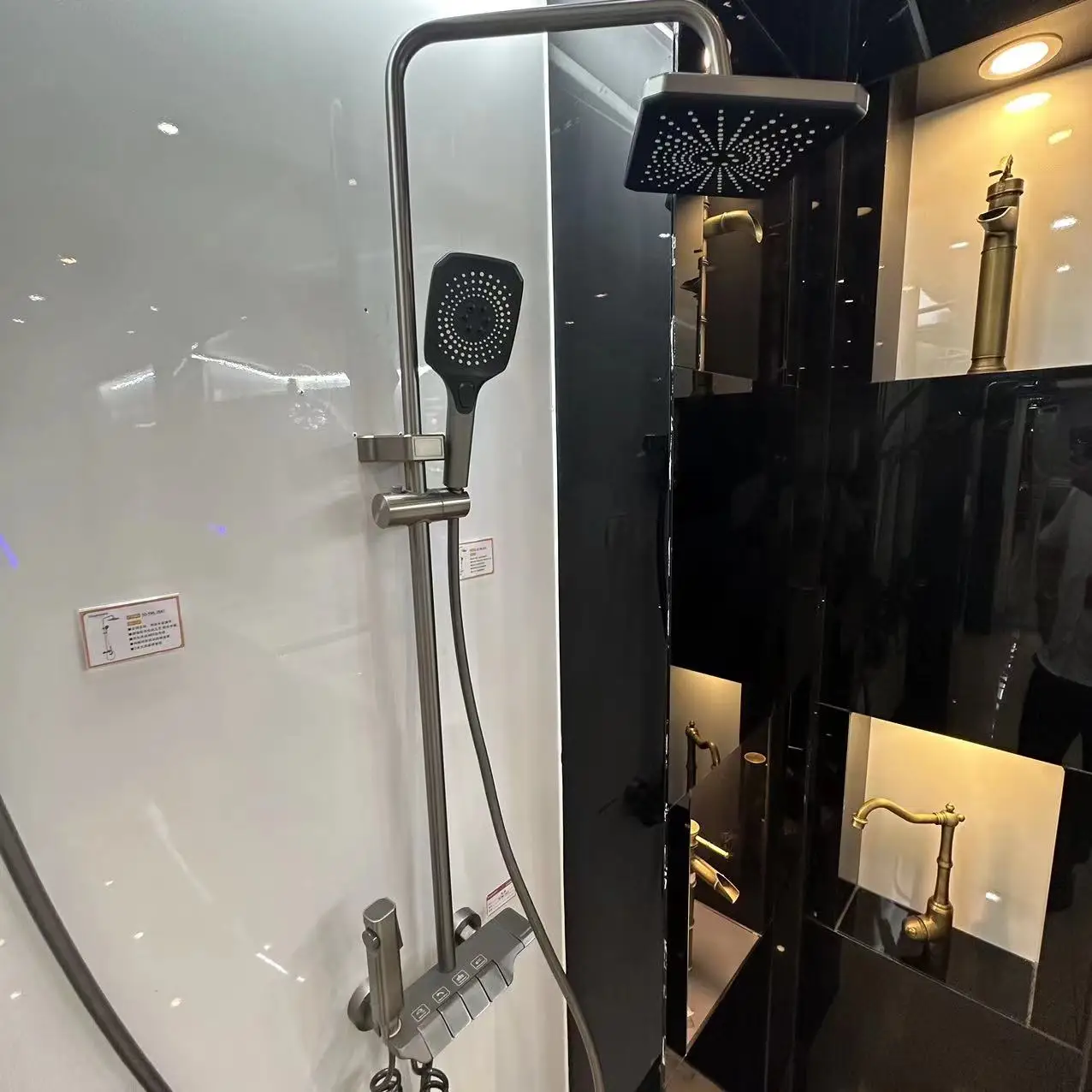 Light Luxury Bathroom Four-function Shower Set Foreign Copper Rain Shower Set