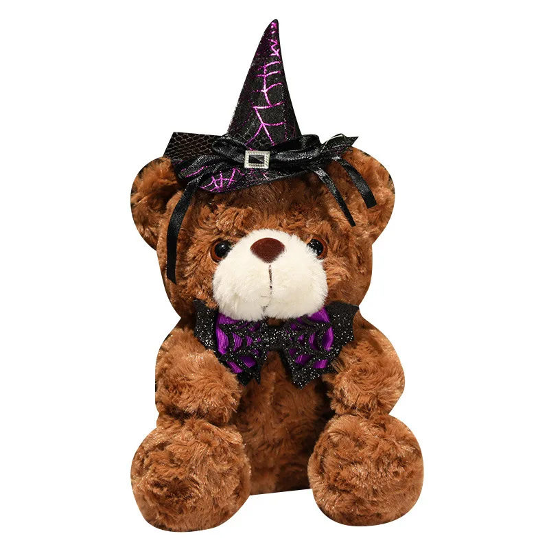 HL new halloween Teddy Bear Plush Toy cute cartoon halloween party decor kids gifts soft stuffed animal hat bear plush toys