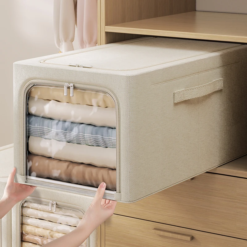 Storage boxes for clothes with Handles Closet Bedroom Drawers Organizers Cloth Organizer Storage Boxes fabric drawer