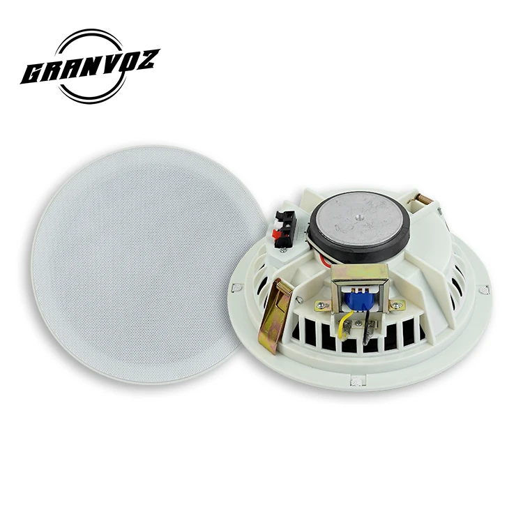 8 Inch ABS Case with Metal Grille 100V Audio Amplifier Ceiling Speaker for Home Theatre Use