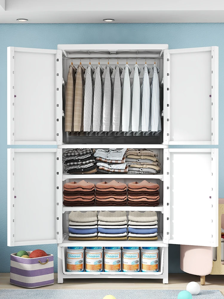 Haogle 3 Layer  Double Door Other Baby Supplies Little Tiger Pattern Storage Drawer Portable Kid Clothes Cabinet Wardrobes