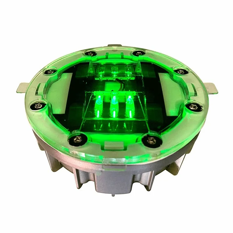 GPS Synchronous Blinking Embedded Lithium Battery Underground Round Solar LED Road Stud Buried Pavement Light for Highway