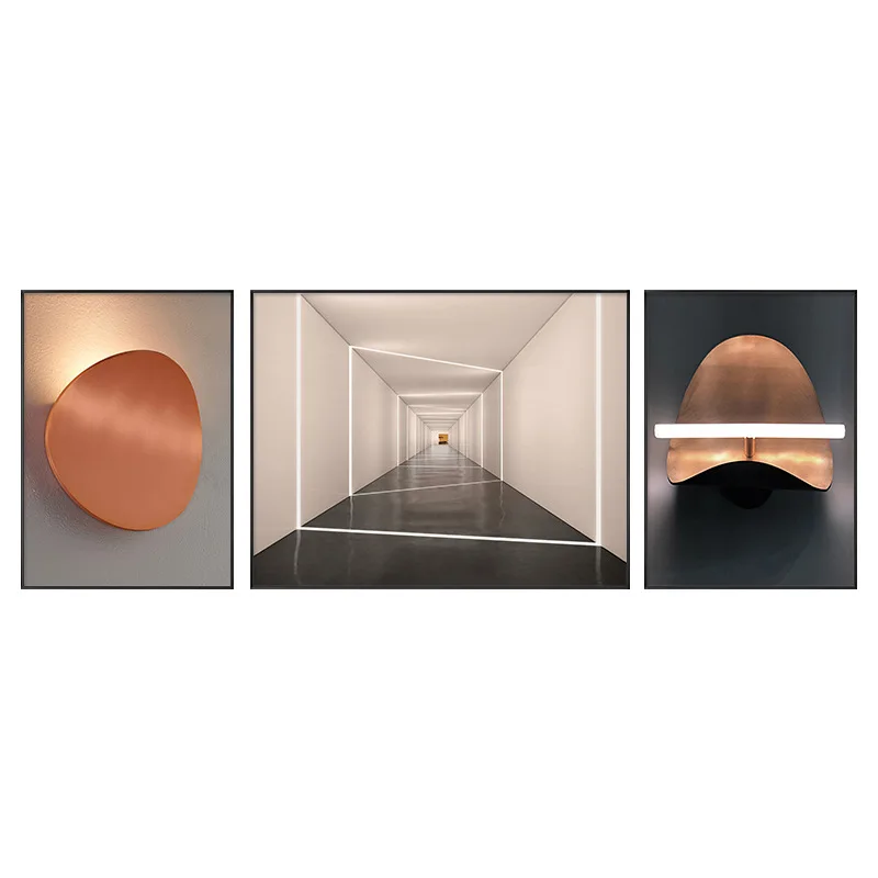 Light luxury fashion 3 pairs of painting crystal porcelain living room home front office decoration paintings and wall art