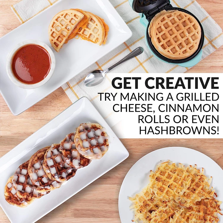 Personal Mini Waffle Maker 5 Inch Wafelijzer Hash Brown French Toast Grilled Cheese Gaufrier Min Waffeleis fabricante gofres
