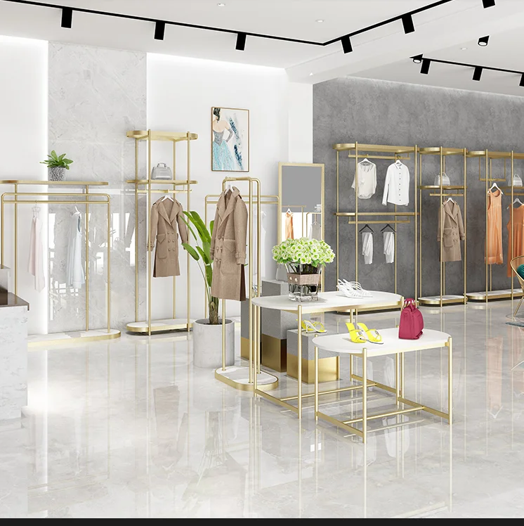 Boutique Clothing Store Display stand Decoration Metal Rack for Clothes Shop