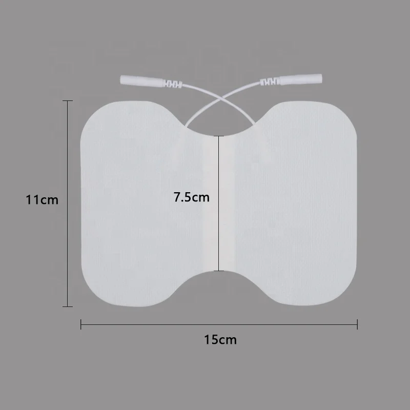 Physical Therapy Reusable Self-adhesive Butterfly Shape Electrode Pads For Tens Machine 11*15cm Adhesive Butterfly Electrode Pad