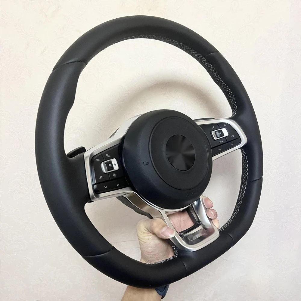 Кожаное Рулевое колесо для Volkswagen MK7 MK6 Golf7 Polo CC Jetta Tiguan GTI R руль