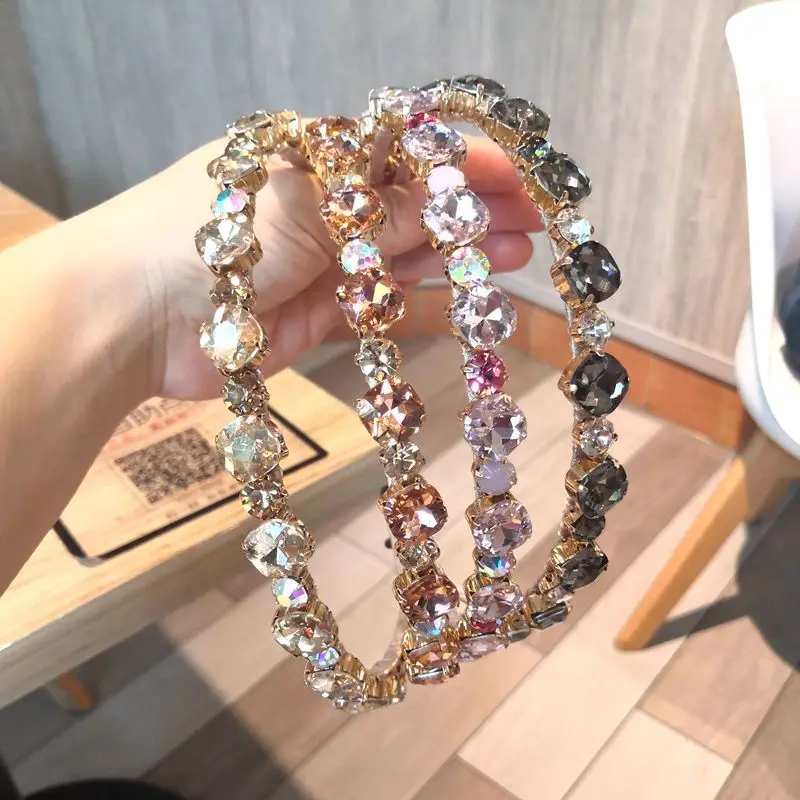 High quality crystal Headband Luxury Hair Accessories diamond shinning hairband for women