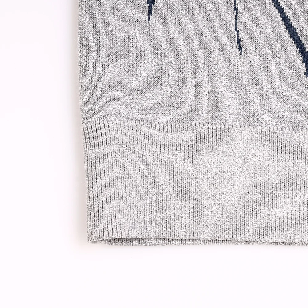 Original 2022 Custom OEM & ODM Long Sleeve O-neck Simple pattern knit pullover street wear sweaters For men