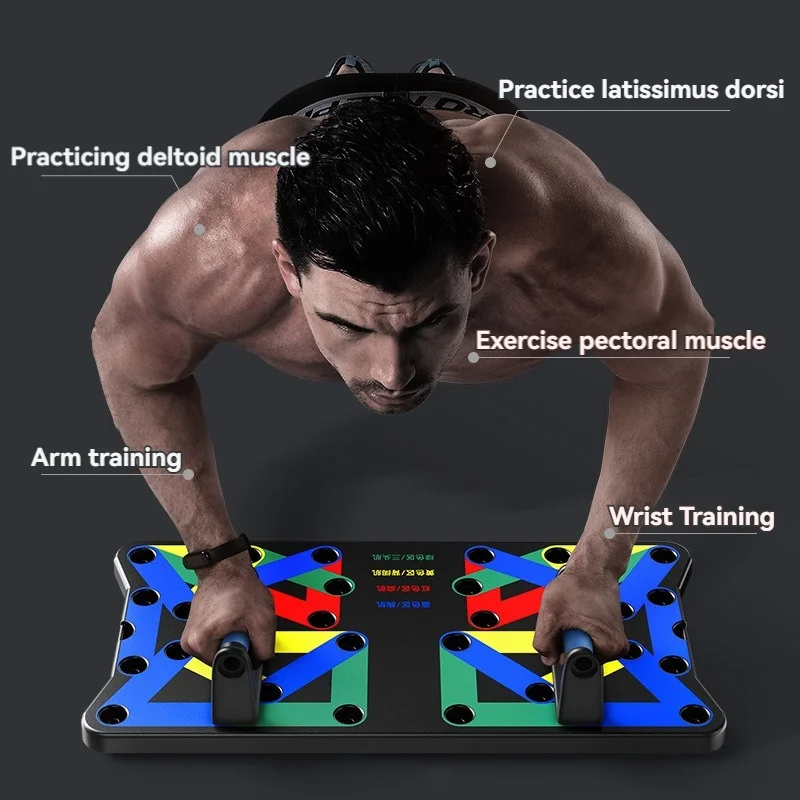 High quality 18 in1 folding durable convenient multi push up rack board system fitness workout outdoor indoor