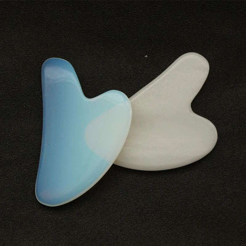 Skincare Health Care Products Scraping Body Massage Tool Heart Shape White Jade Gua Sha Board
