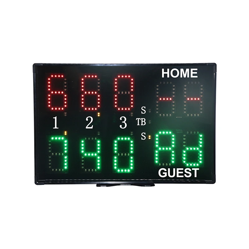 New Design Indoor 18650 Battery Power LED Tennis Scoreboard Type-c Rechargeable Electronic Digital Score Board with Remote