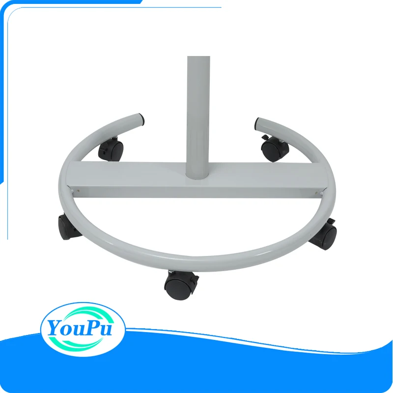 Factory Custom Mobile Flipchart With Wheels Magnetic Glass Board Round Tubular Base Of Heavy Duty Steel For School Office